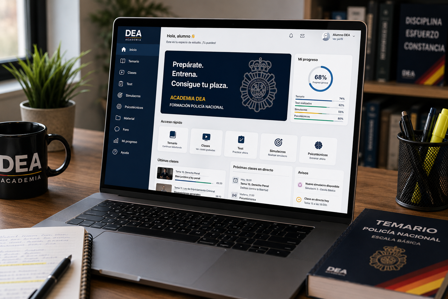 Plataforma online Academia DEA